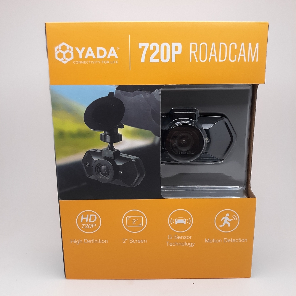 YADA 720P Dash Road Camera, 120-Degree Wide Angle Lens, G-Sensor 4GB SD Card